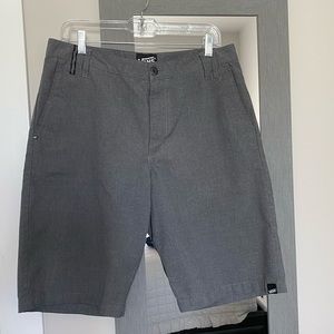 Vans Gray Flat Front Twill Shorts Size 32
